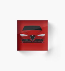 Red Italian Stallion Acrylic Block