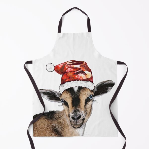 Item preview, Seasons Bleatings Christmas Nigerian Dwarf Goat Art designed and sold by Sharon Cummings Art.