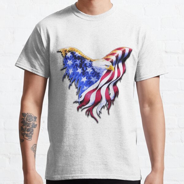 USA Flag Bald Eagle American Flag Classic T-Shirt