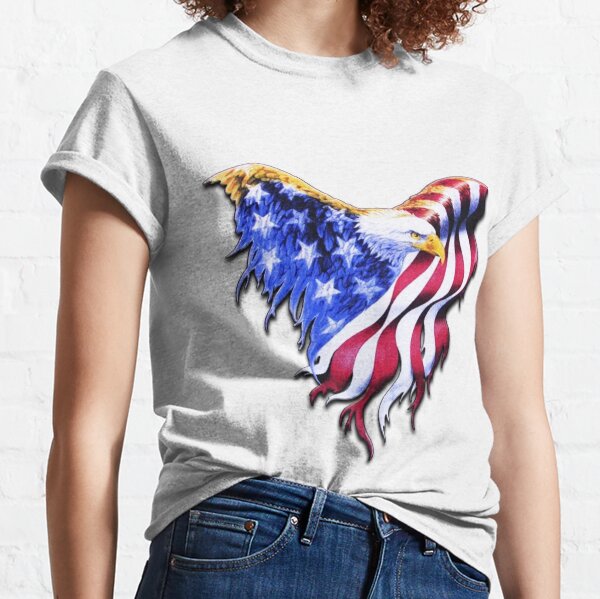 USA Flag Bald Eagle American Flag Classic T-Shirt