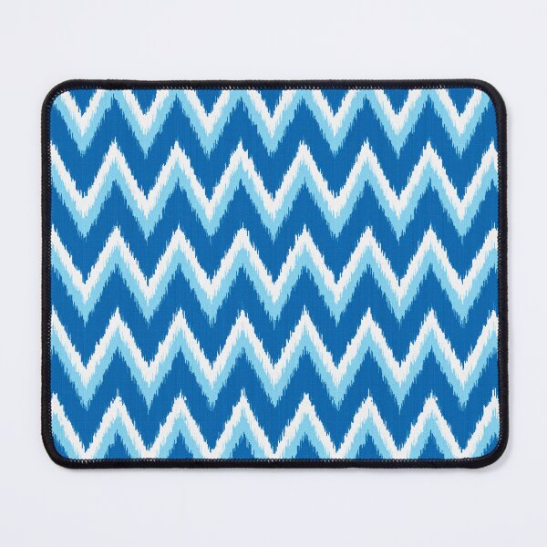 Item preview, Ikat Chevron Stripes, Cobalt, Sky Blue and White designed and sold by Marymarice.