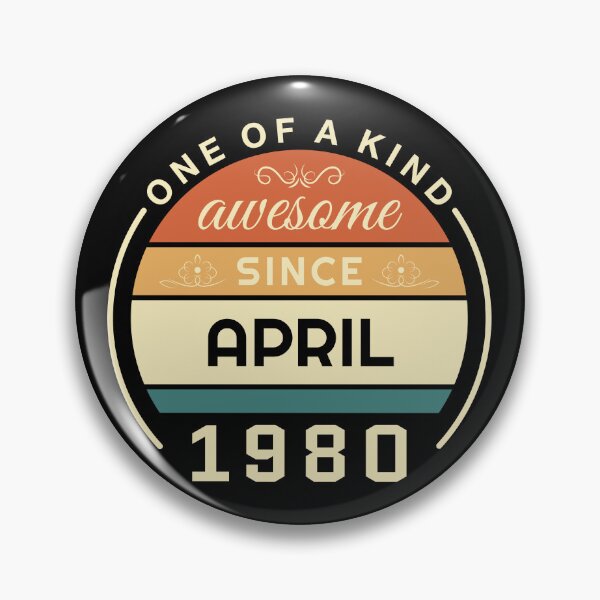 Item preview, Vintage April 1980 badge designed and sold by Palteeshop.