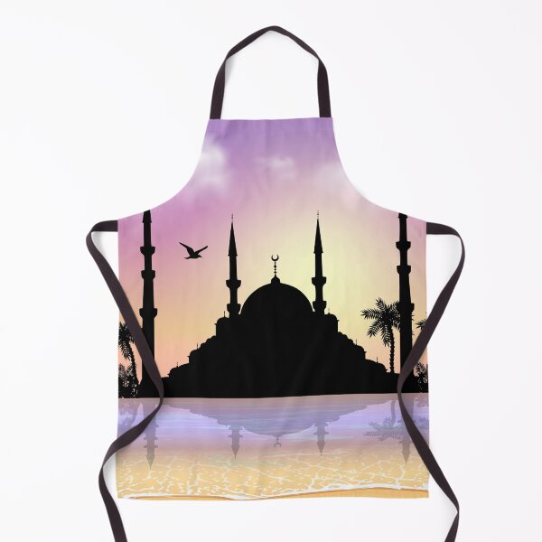 Item preview, Silhouette of a mosque at sunset sea, muslim religion designed and sold by Familyshmot.