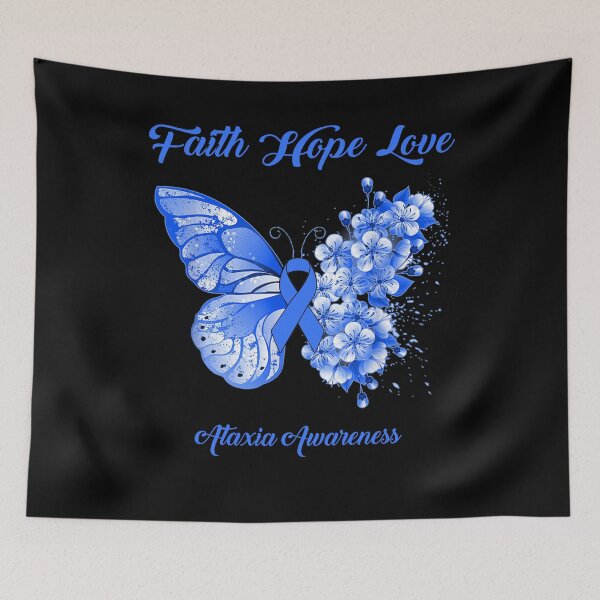 Item preview, Faith Hope Love Ataxia Awareness Butterfly Ribbon Gifts designed and sold by Adropine.