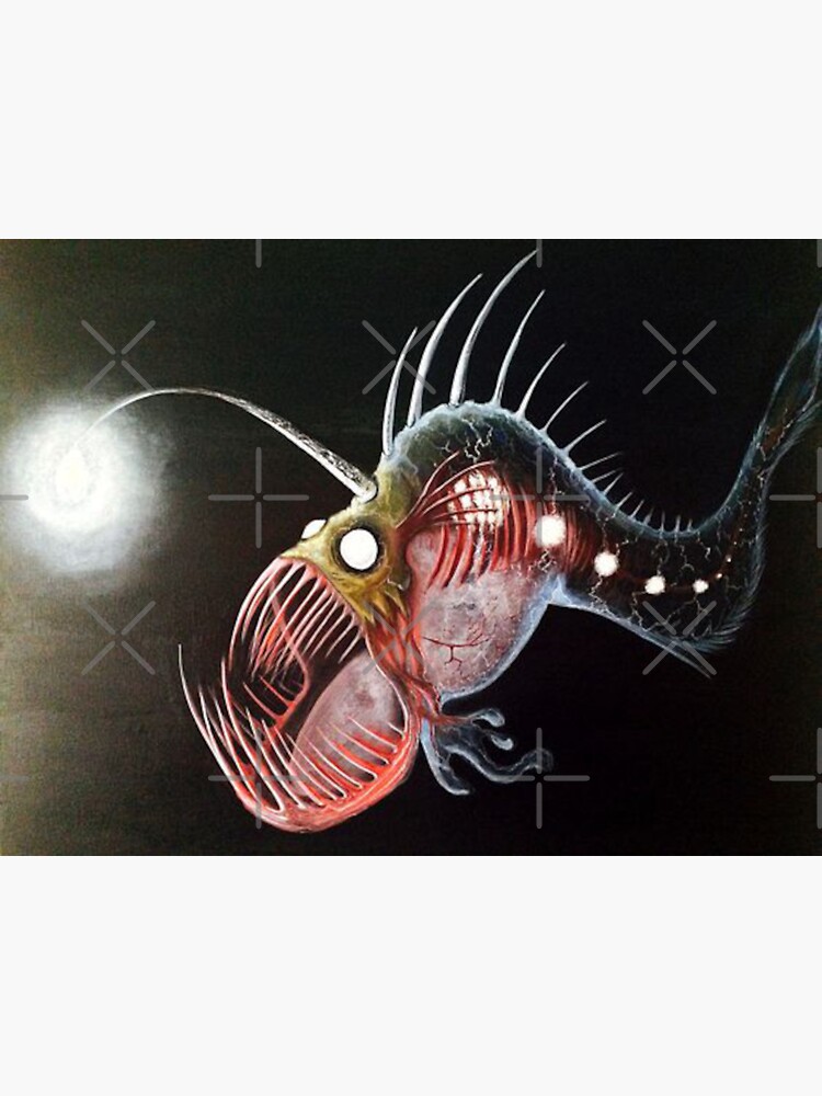 "Anglerfish Light Darkness" Sticker for Sale by LuuAn Redbubble