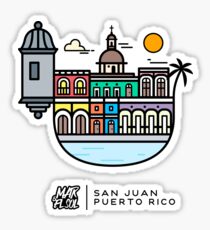 San Juan, Puerto Rico - Color Sticker