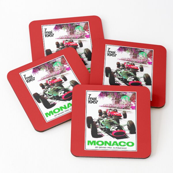Item preview,  MONACO GRAND PRIX : Vintage 1967 25th Abstract Auto Racing Print designed and sold by posterbobs.