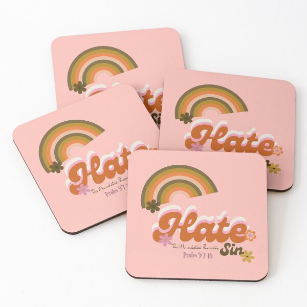 Item preview, Hate Sin Psalm 97:10 - Retro Pink designed and sold by TheReporter1.