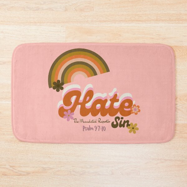 Item preview, Hate Sin Psalm 97:10 - Retro Pink designed and sold by TheReporter1.