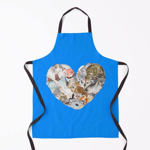 Item preview, BLUE: Cute cat heart art collage birthday and Christmas gifts for cat lovers and cat owners designed and sold by haRexia.