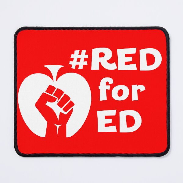 Item preview, RedforEd Red Fist White Words designed and sold by Elise's Pieces.