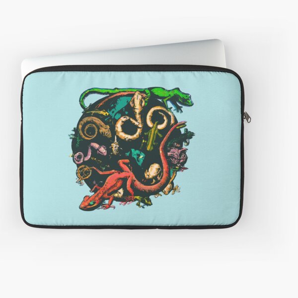 Retrowave Lizards and Reptiles 04 Laptop Sleeve