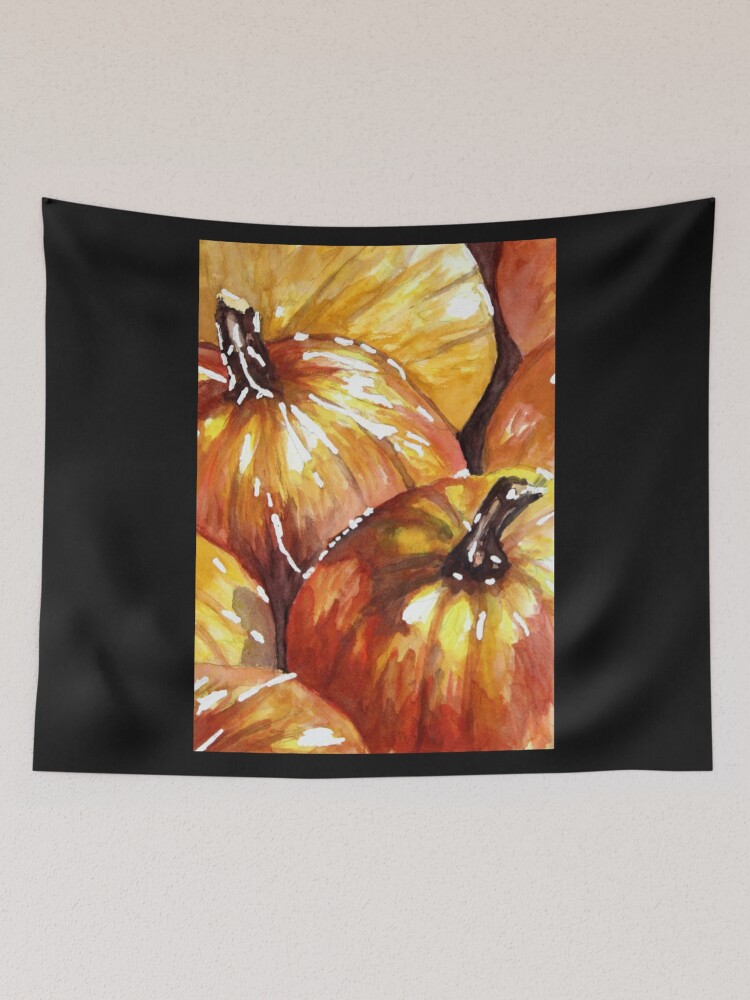 Thumbnail 2 of 3, Tapestry, Pumpkins designed and sold by JLCableStudio.