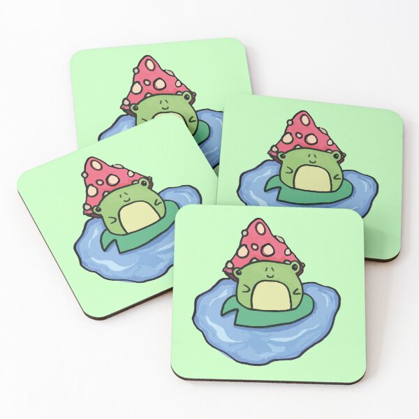 Item preview, Mushroom frog on lilypad designed and sold by Cat-a-tonic.
