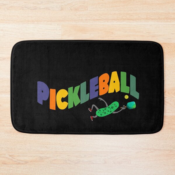 Item preview, Funny Colorful Pickleball Wavy text Leaping Pickle designed and sold by Nature's Fancy.