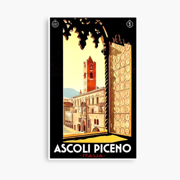 Ascoli Piceno Italy Vintage Travel Canvas Print
