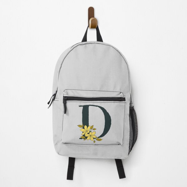 Item preview, Yellow floral D monogram designed and sold by Lyssarien.