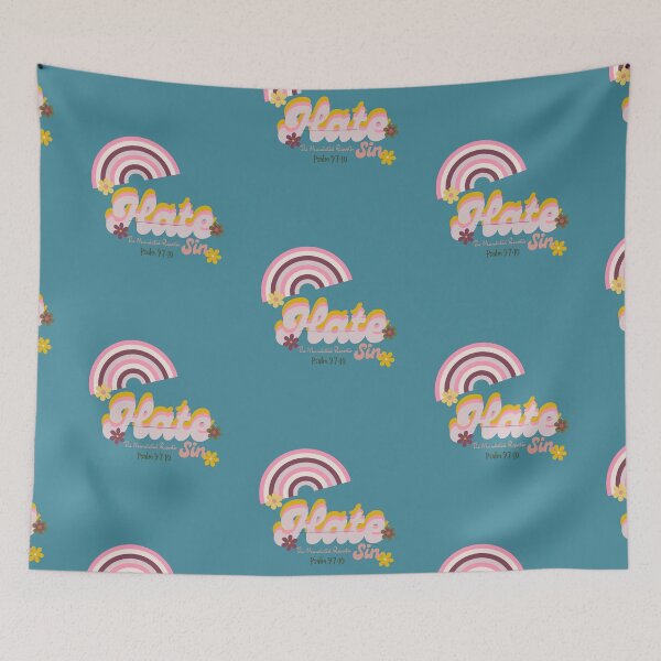 Item preview, Hate Sin Psalm 97:10 - Green/Blue designed and sold by TheReporter1.