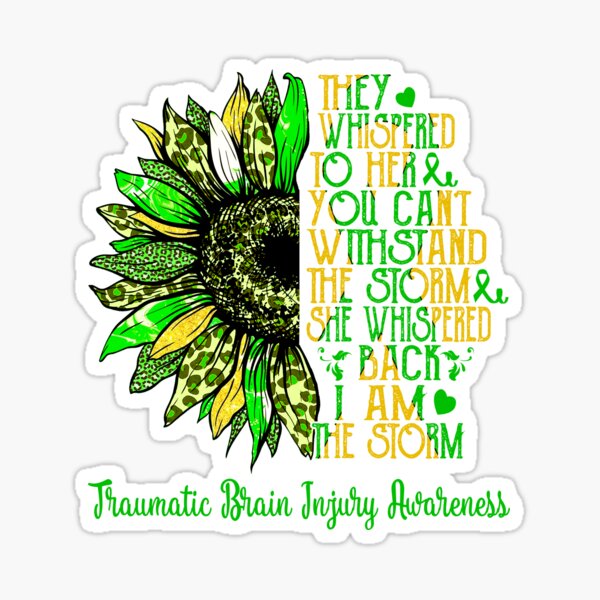 Item preview, I Am The Storm Sunflower Leopard Traumatic Brain Injury Awareness designed and sold by rechardtee.