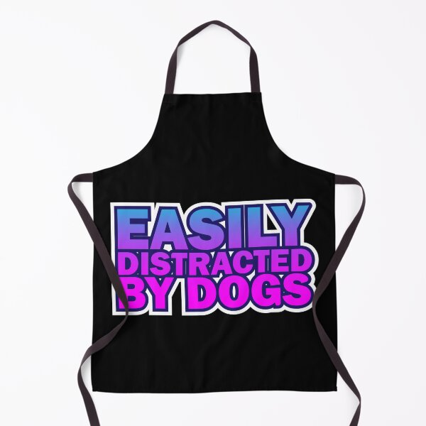 Item preview, easily distracted by dogs sticker, Rescue dog Sticker Laptop Decals, coffee inspirational for Water Bottles designed and sold by TomorrowQuotes.