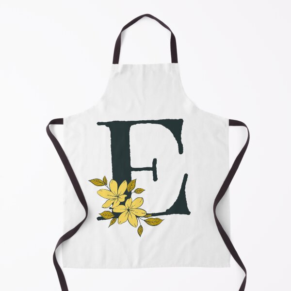 Item preview, Yellow floral E monogram designed and sold by Coffee Lifestyle.
