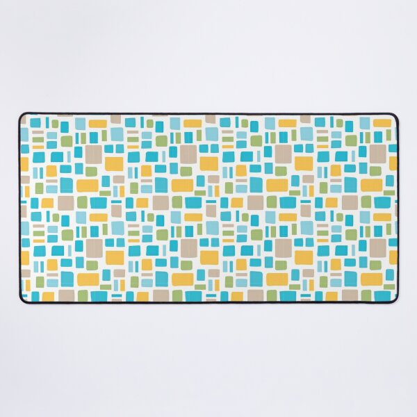 Wonky Squares & Rectangles - Spring Colors Desk Mat