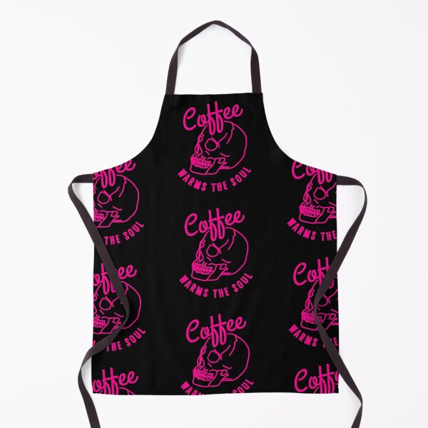 Item preview, halloween skull Coffee warms the soul pink designed and sold by Gossip Rag.