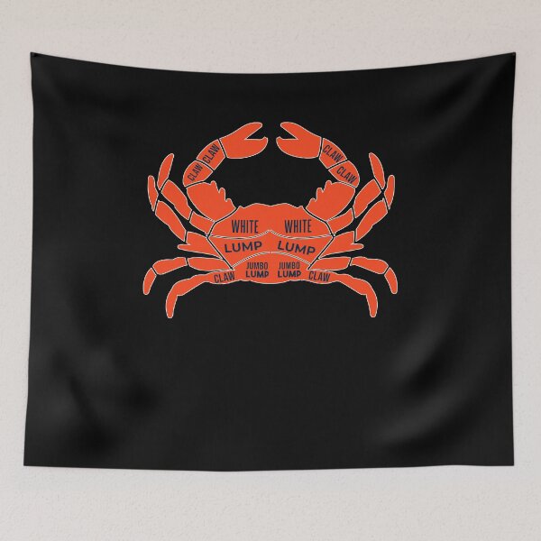 Item preview, Crab Butcher Diagram Crustaceancore Crab Meat Humor Funny Food Pun Great Holiday Gift designed and sold by Countrysmart.