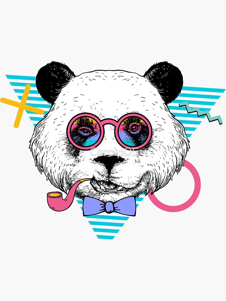 Panda Bear Vintage Cartoon Memes Sticker For Sale By Carolp05