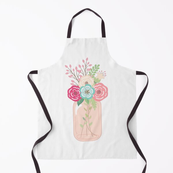 Item preview, Pink - mason jar with flowers designed and sold by UNIX-G.