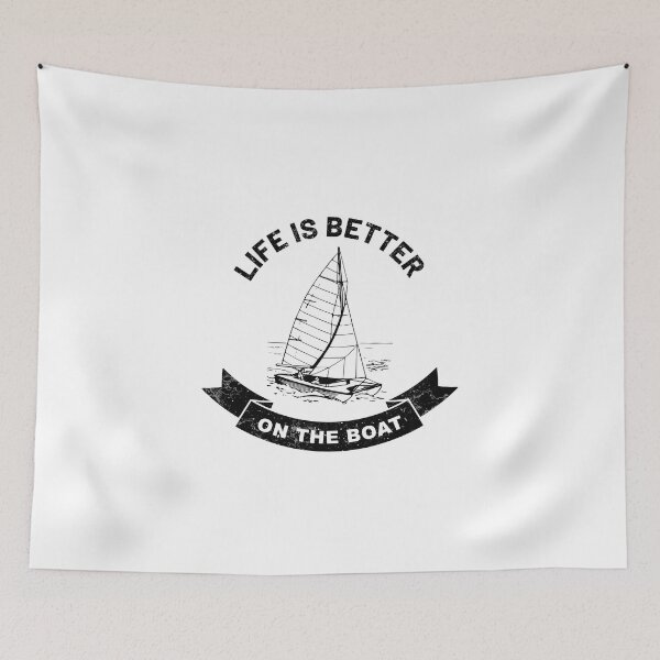 Item preview, Life is better on the boat yacht retro designed and sold by absolutdesign.