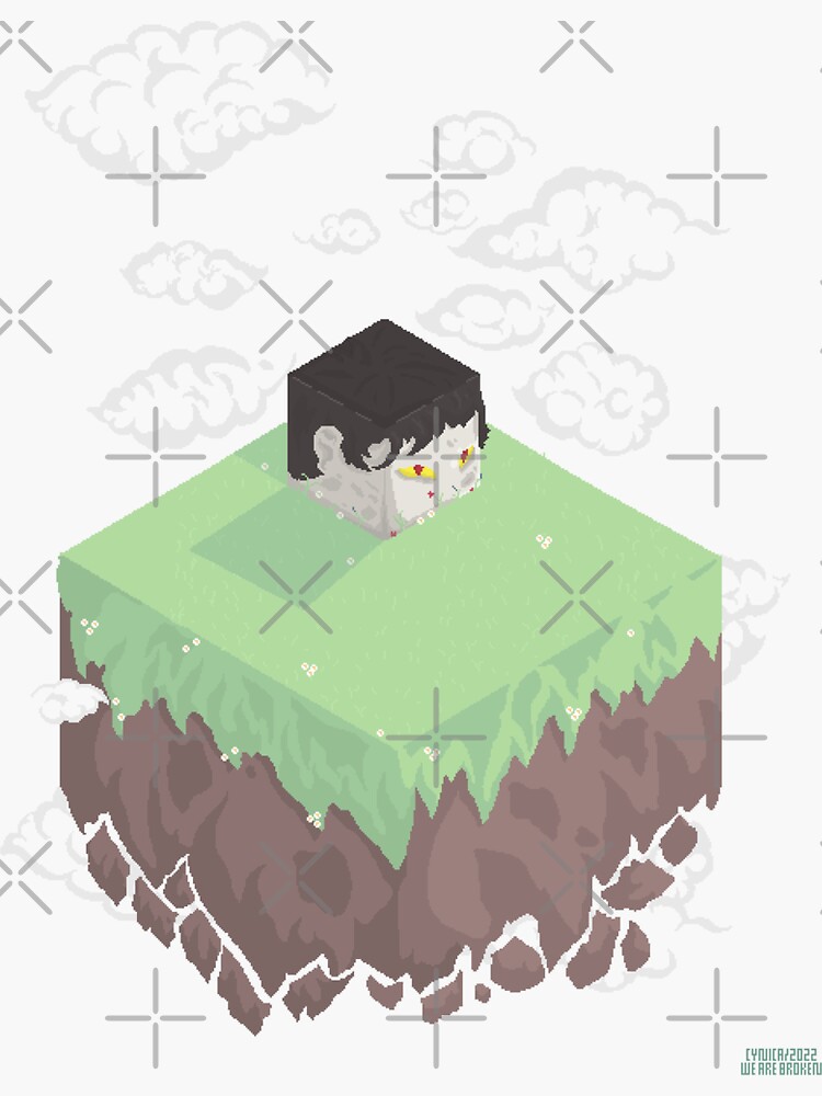 "Head In The Clouds" Sticker for Sale by Cynica Redbubble