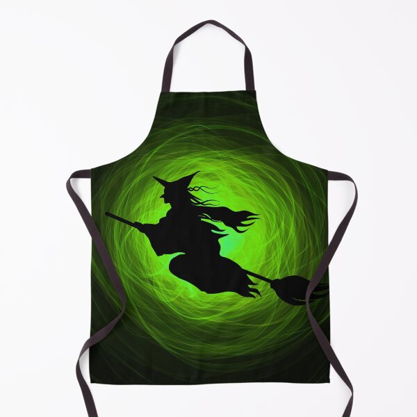 Item preview, Silhouette of a Witch... A simple design using swirls of neon green designed and sold by ditzy-designs.