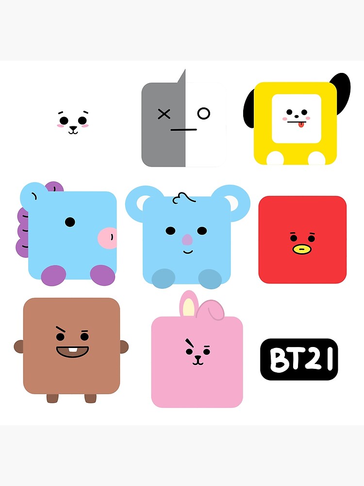 Bt Block Characters Poster For Sale By Kpop All Shop Redbubble