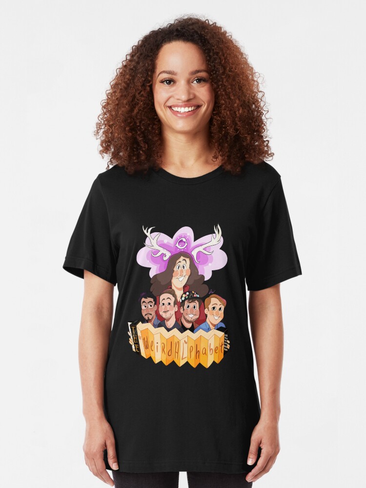 Alternate view of The "Weird Al" Phabet Podcast Slim Fit T-Shirt