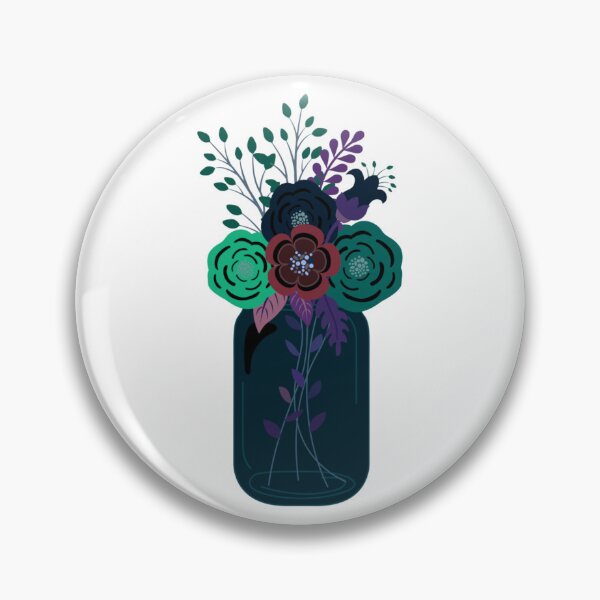 Item preview, Dark - mason jar with flowers designed and sold by UNIX-G.