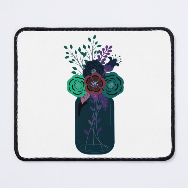 Item preview, Dark - mason jar with flowers designed and sold by UNIX-G.