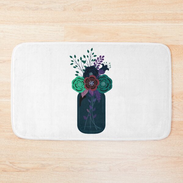 Item preview, Dark - mason jar with flowers designed and sold by UNIX-G.