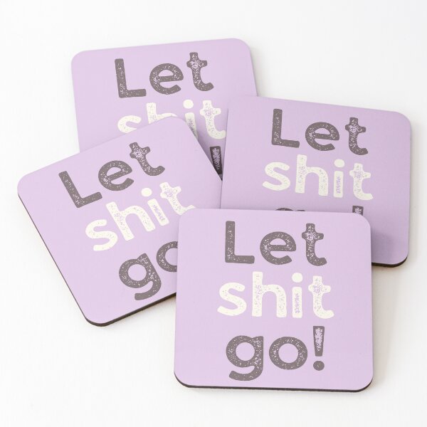 Item preview, Let shit go! simple pattern grunge typewriter style designed and sold by WordStruggle.