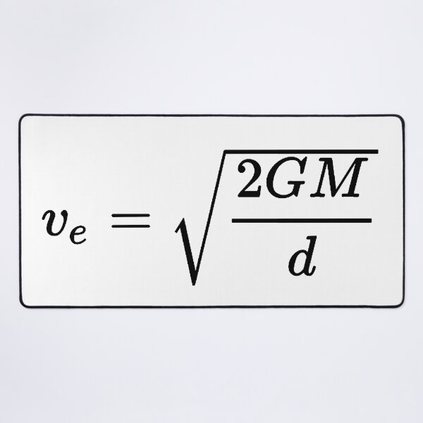 Item preview, escape velocity, fundamental equation of space exploration designed and sold by NoetherSym.