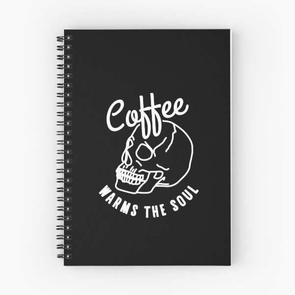 Item preview, halloween skull Coffee warms the soul white designed and sold by Gossip Rag.