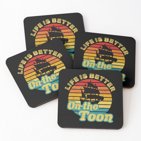 Item preview, Life is better on the toon pontoon captain designed and sold by absolutdesign.