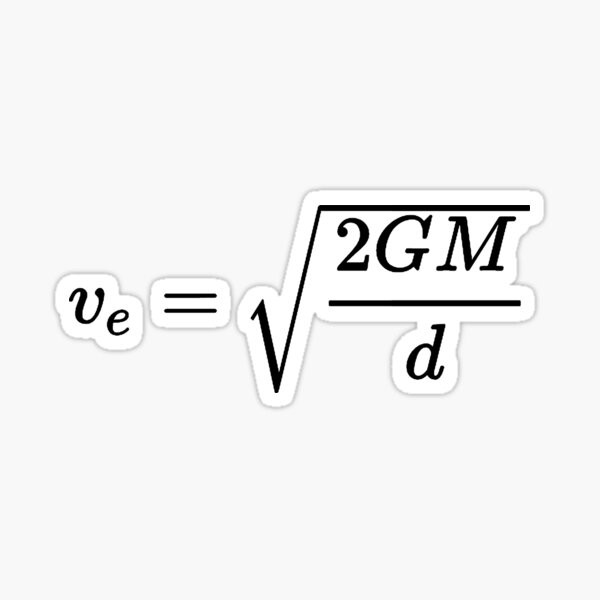 Item preview, escape velocity, fundamental equation of space exploration designed and sold by NoetherSym.