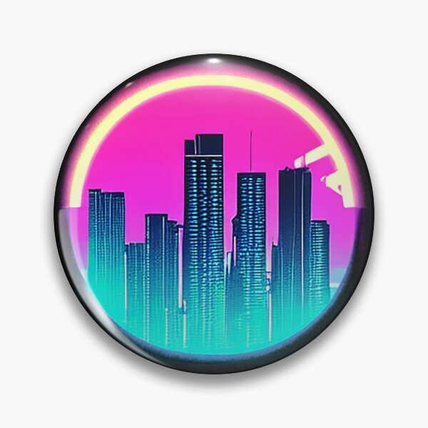 Item preview, Cyberpunk Synthwave Skyscraper Logo 1 designed and sold by luisalfonso1989.