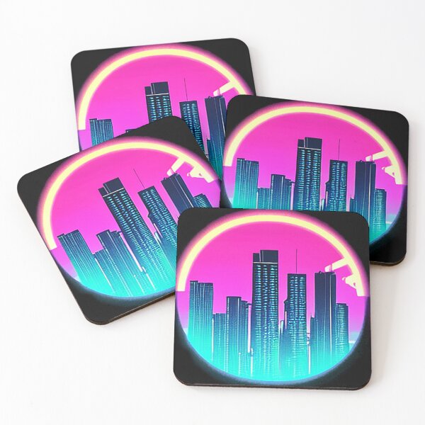 Item preview, Cyberpunk Synthwave Skyscraper Logo 1 designed and sold by luisalfonso1989.