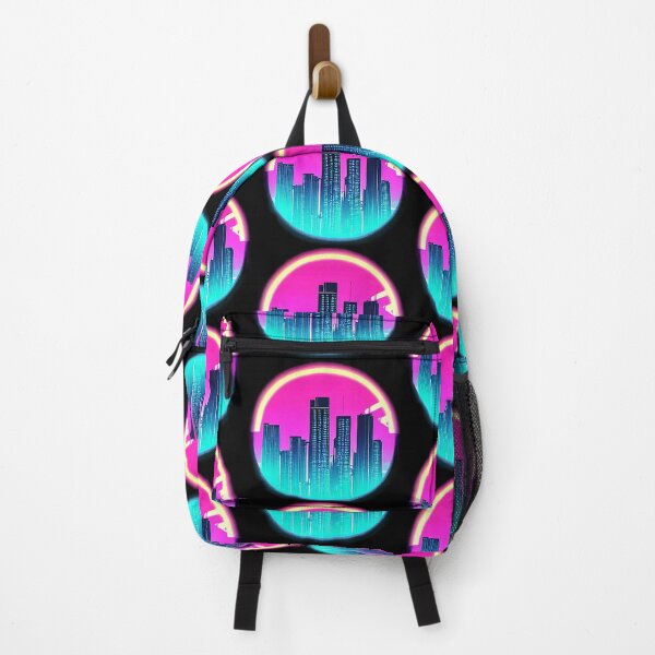 Item preview, Cyberpunk Synthwave Skyscraper Logo 1 designed and sold by luisalfonso1989.
