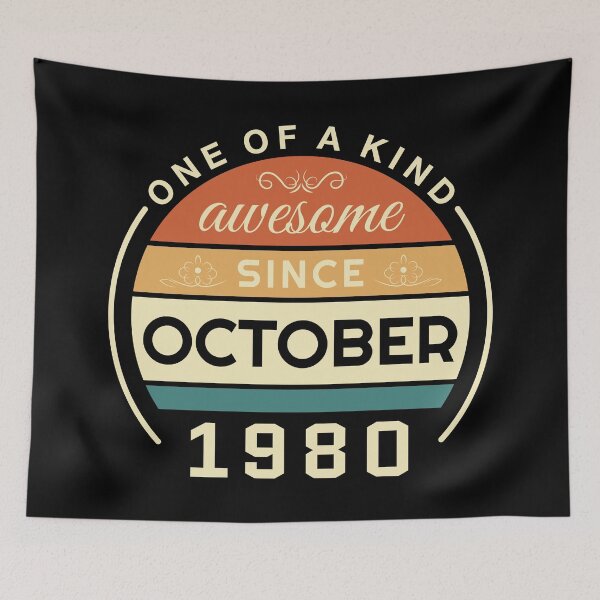 Item preview, Vintage October 1980 badge designed and sold by Palteeshop.