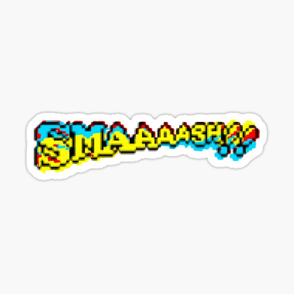 Vista previa del artículo con la obra «Smaaaash !!», diseñado y vendido por StapleTapeworms.
