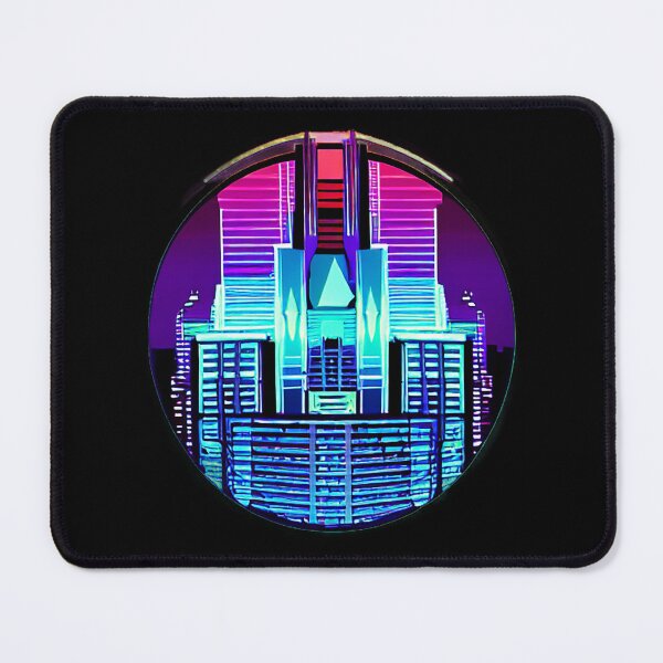 Item preview, Cyberpunk Synthwave Skyscraper Logo 2 designed and sold by luisalfonso1989.