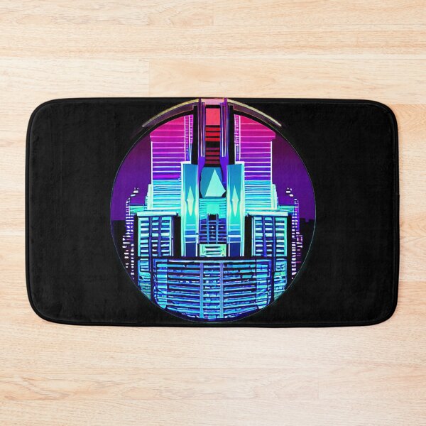 Item preview, Cyberpunk Synthwave Skyscraper Logo 2 designed and sold by luisalfonso1989.